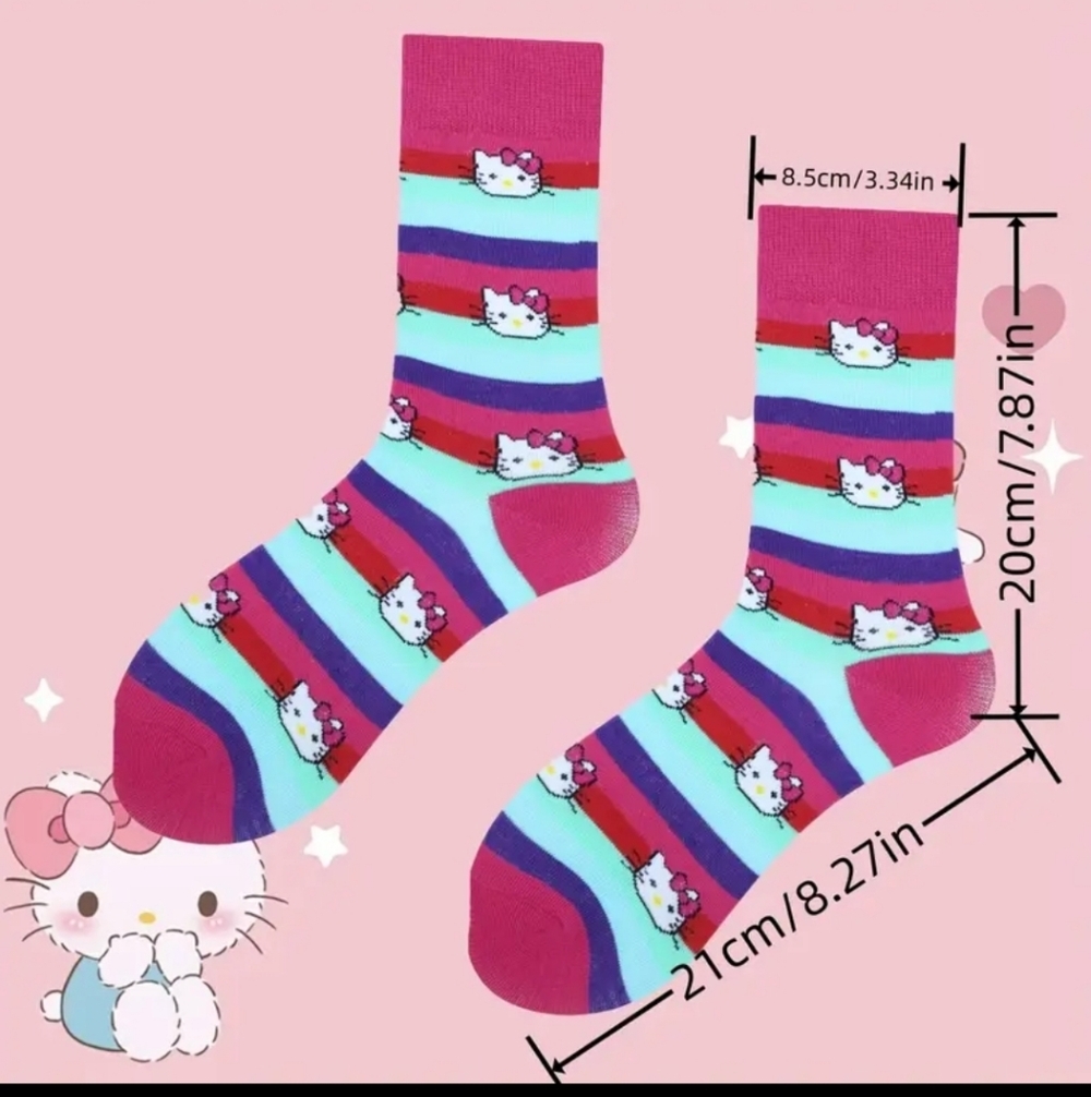 Red Hello Kitty Socks - Picture 2 of 2